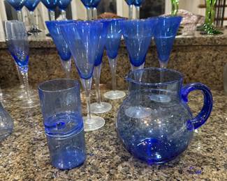 Beautiful blue glassware