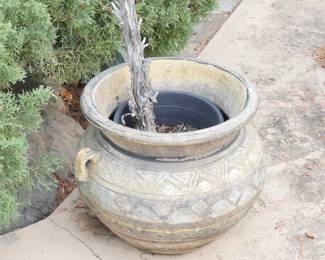 Pair of Large Cast Stone Planters | View detailed pictures and descriptions on placerauctions.com