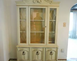French Provincial Lighted China Cabinet | View detailed pictures and descriptions on placerauctions.com