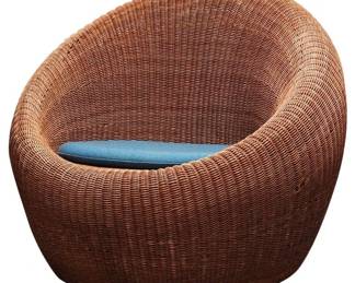 Rattan Lounge Chairs, Stools & Side Table by Isamu Kenmochi for Yamakawa Rattan