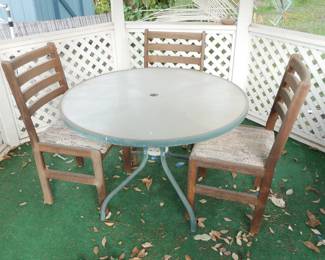 Patio Table & 3 Chairs | View detailed pictures and descriptions on placerauctions.com