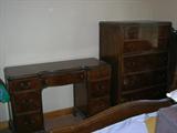 the desk/vanity and matching tall dresser.