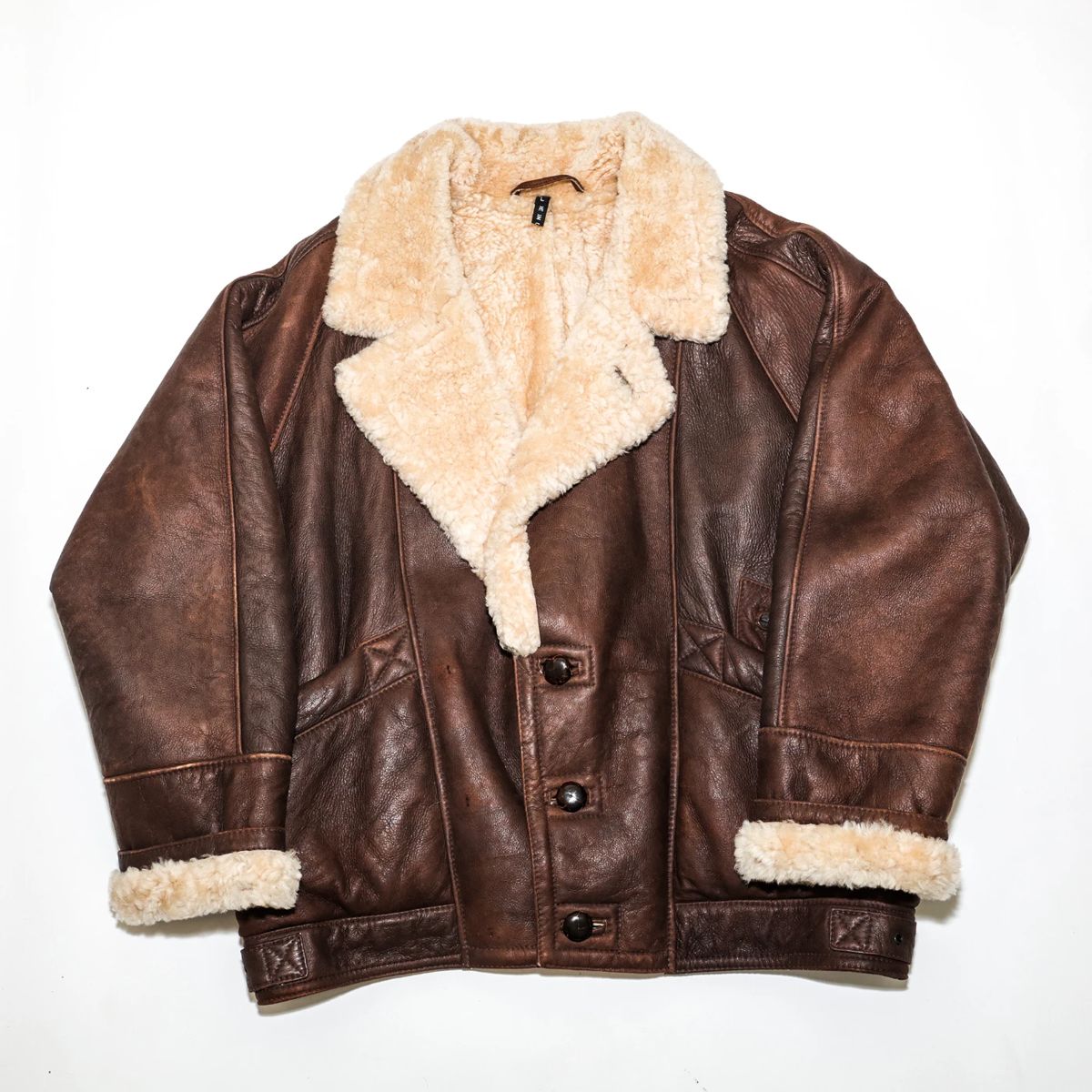 Vintage Royal Regiment San Francisco Genuine Leather Jacket L | View detailed pictures and descriptions on placerauctions.com