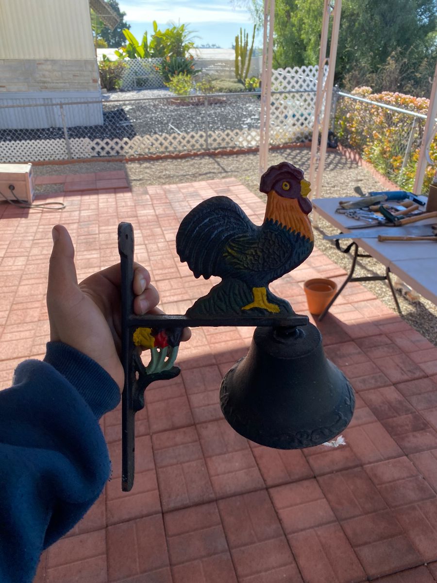 Rooster bell! Great for your front door.