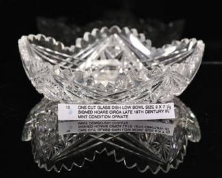 Antique cut glass dish
