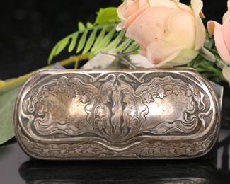 Art Nouveau sterling silver spectacles case