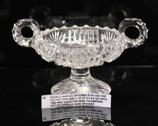 Antique cut glass spooner