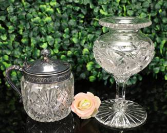 Antique cut glass group