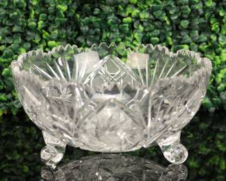 Antique cut crystal bowl