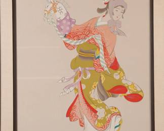 Japanese painting on silk