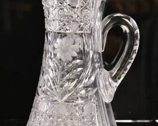 American Brilliant period cut glass pitcher