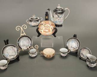 Dragonware Moriage tea set
