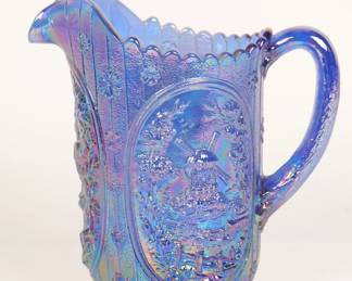 Carnival glass pitcher