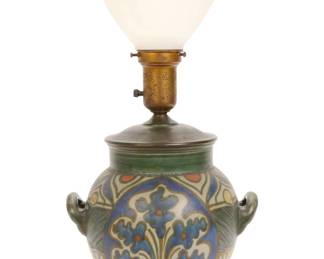 1920's Gouda pottery lamp
