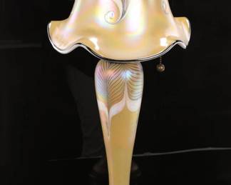 Todd Phillips for Quoizel Favrile glass lamp