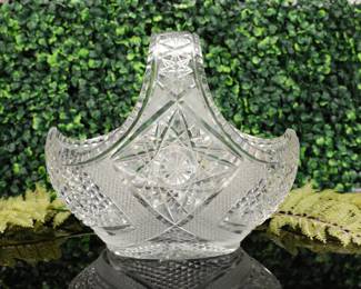 Cut glass basket