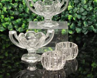 antique cut glass salt dips