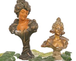 Art Nouveau plaster busts
