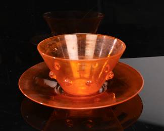 Glass cup/ saucer