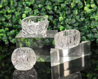 Antique cut glass salt dips