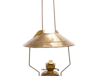 Antique brass ship's hanging lantern c. 1840