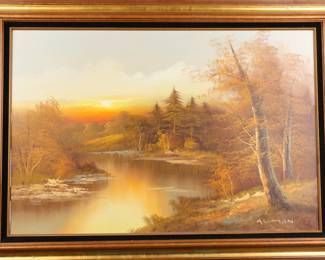 Almon oil/ canvas painting