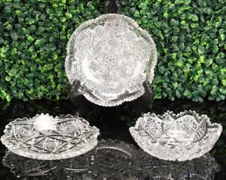 Antique cut glass group