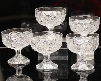 Antique cut crystal sherbets