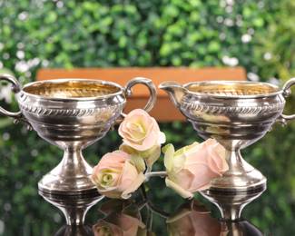 Sterling silver creamer & sugar