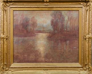 Huge Impressionist oil/canvas painting Harold Harrington Betts