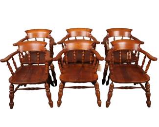 6 Leopold Stickley captain's chairs
