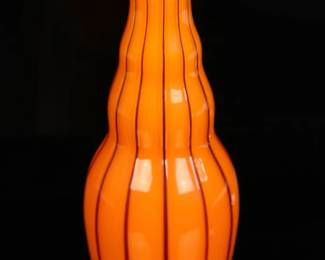 Loetz tango striped glass vase