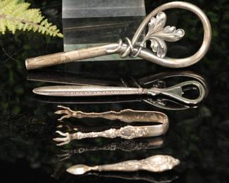 Art Nouveau Sterling silver group