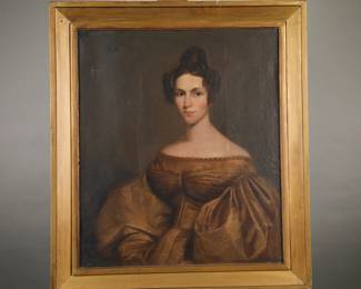 Frederick Spencer oil/canvas portrait of a woman