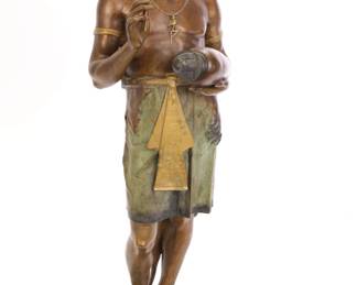 Emile Louis Picault Egyptian Revival bronze sculpture