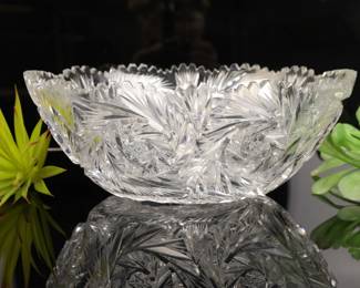 Antique cut glass bowl