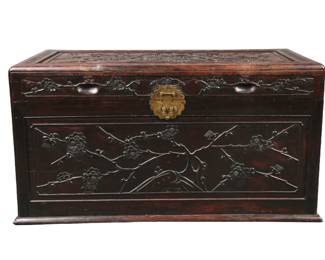 Carved Japanese cherry blossom trunk