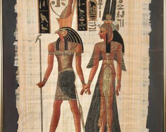 Egyptian painting on papyrus
