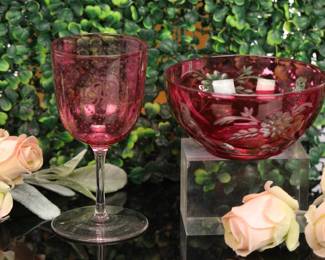 Antique Cranberry glass