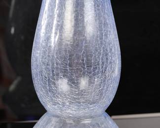 Crackle glass vase