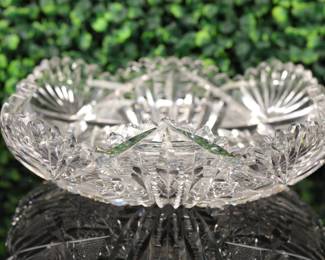 Antique cut crystal dish