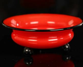 Loetz Art Deco glass footed bowl