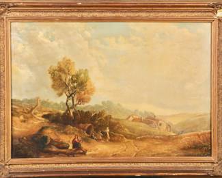 Julius Bakof oil/canvas painting Barbizon school