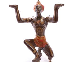 MCM Blackamoor plaster table/lamp sculpture