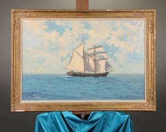 Hugh Boycott Brown oil/canvas ship painting