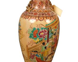 Huge Satsuma Japanese porcelain vase