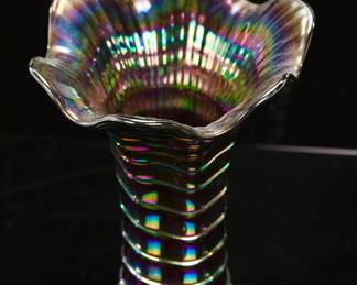 Carnival glass vase