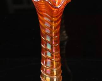 Carnival glass vase