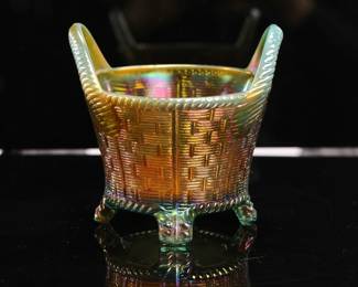 carnival glass basket