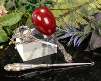 Antique Sterling silver dresser items